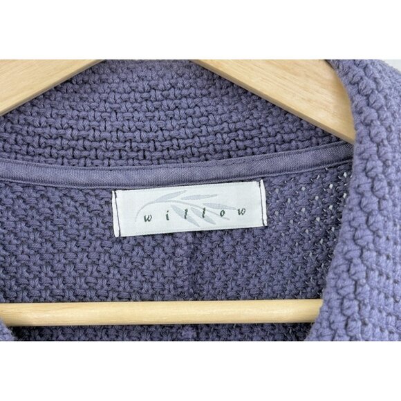 Willow Anthropologie Blue Knit Cardigan Sweater Jacket Lagenlook Boho See Pics - Picture 4 of 8